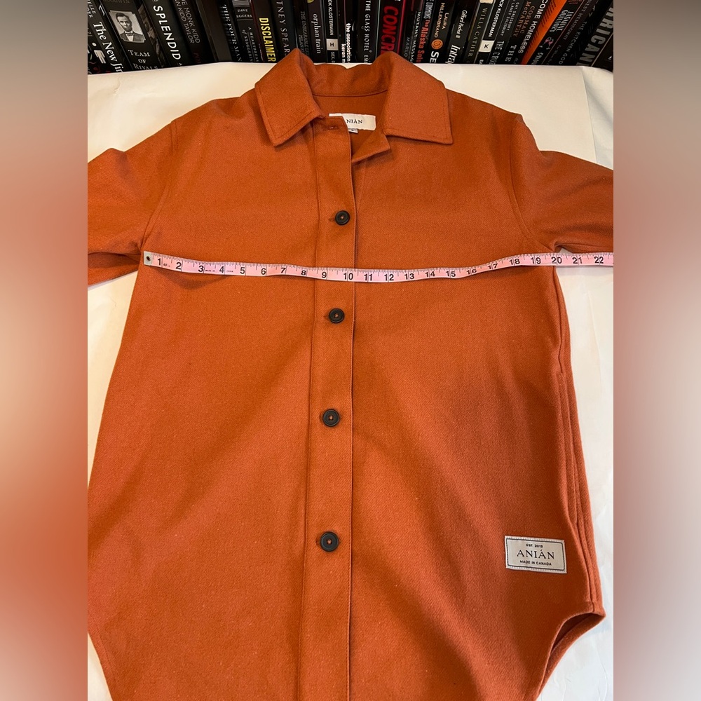 EUC ANIÁN Painters Coat in | Color Himalayan Rust (Orange) | Size Small - Picture 13 of 16